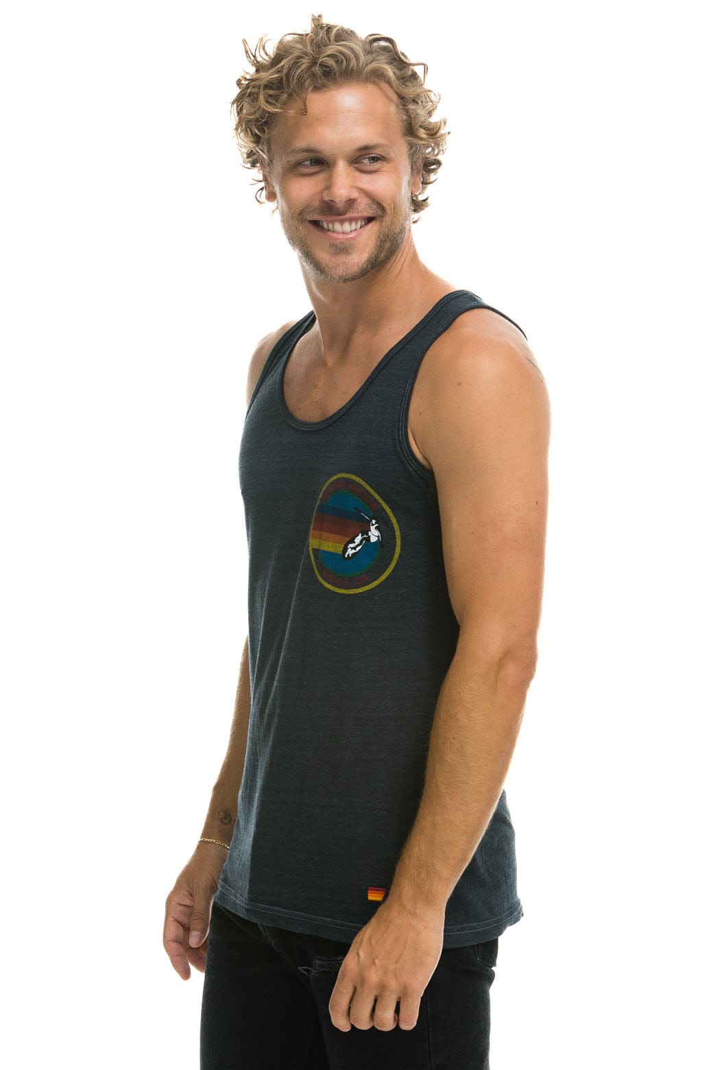 MENS AVIATOR NATION VENICE TANK - CHARCOAL
