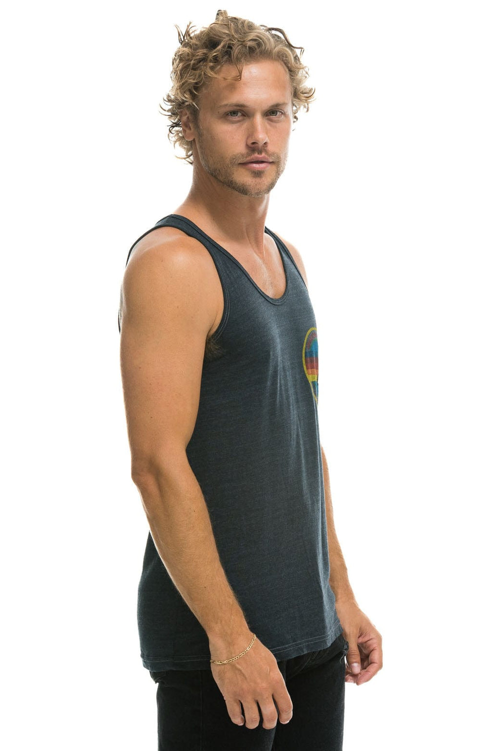 MENS AVIATOR NATION VENICE TANK - CHARCOAL
