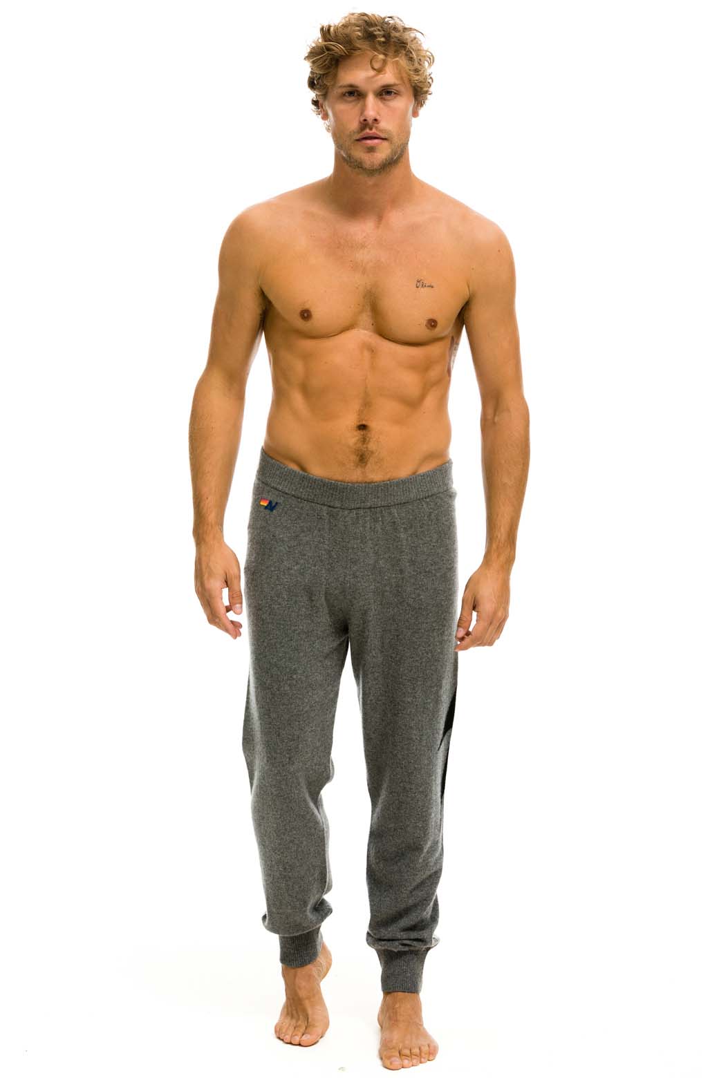 MENS BOLT CASHMERE LIGHT SWEATER PANT - DEEP HEATHER BLACK BOLT