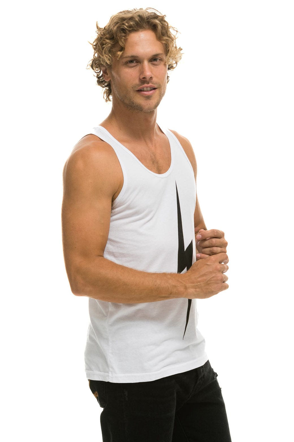 MENS BOLT TANK - WHITE
