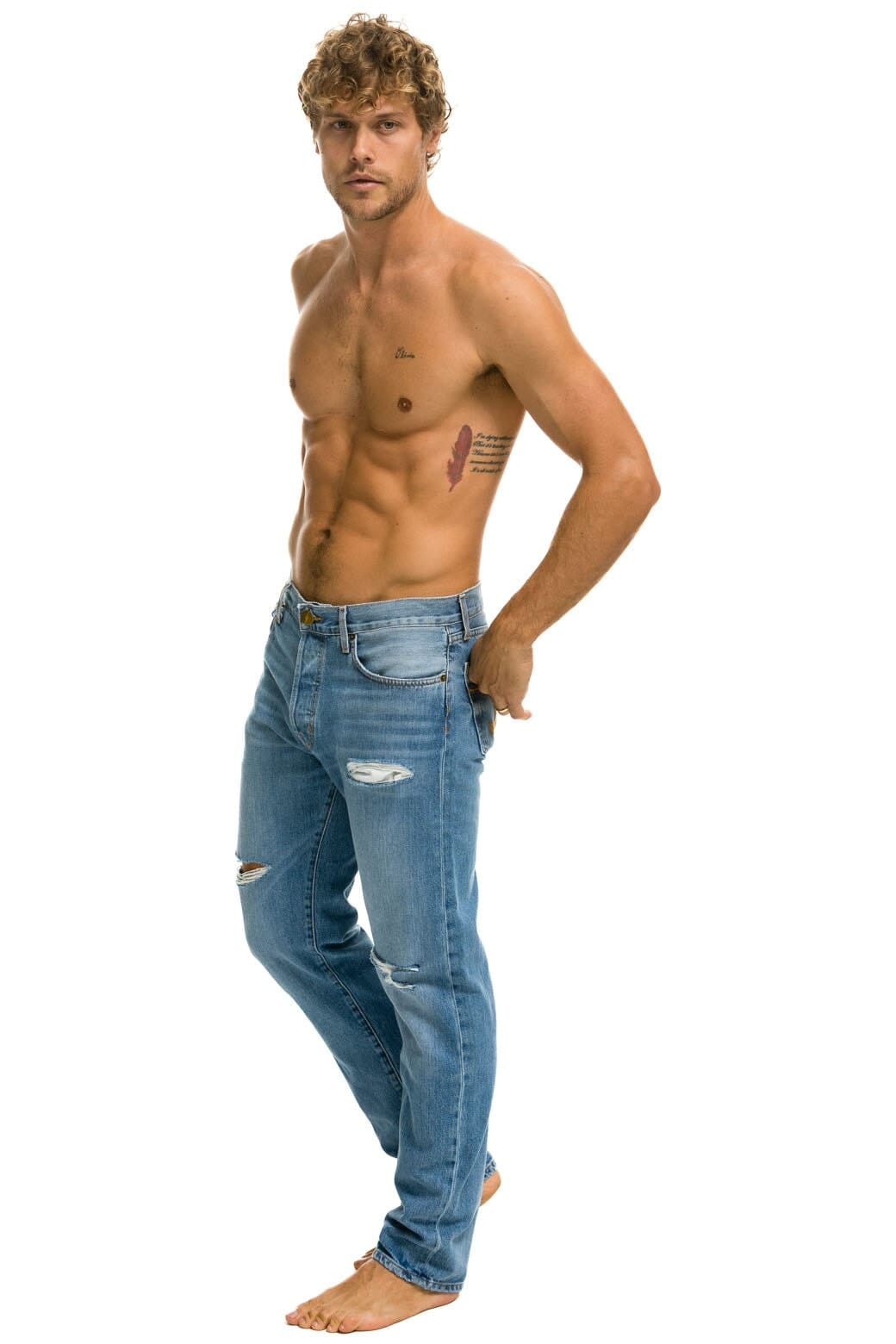 MENS CLASSIC STRAIGHT LEG DENIM JEAN - SUPER LIGHT