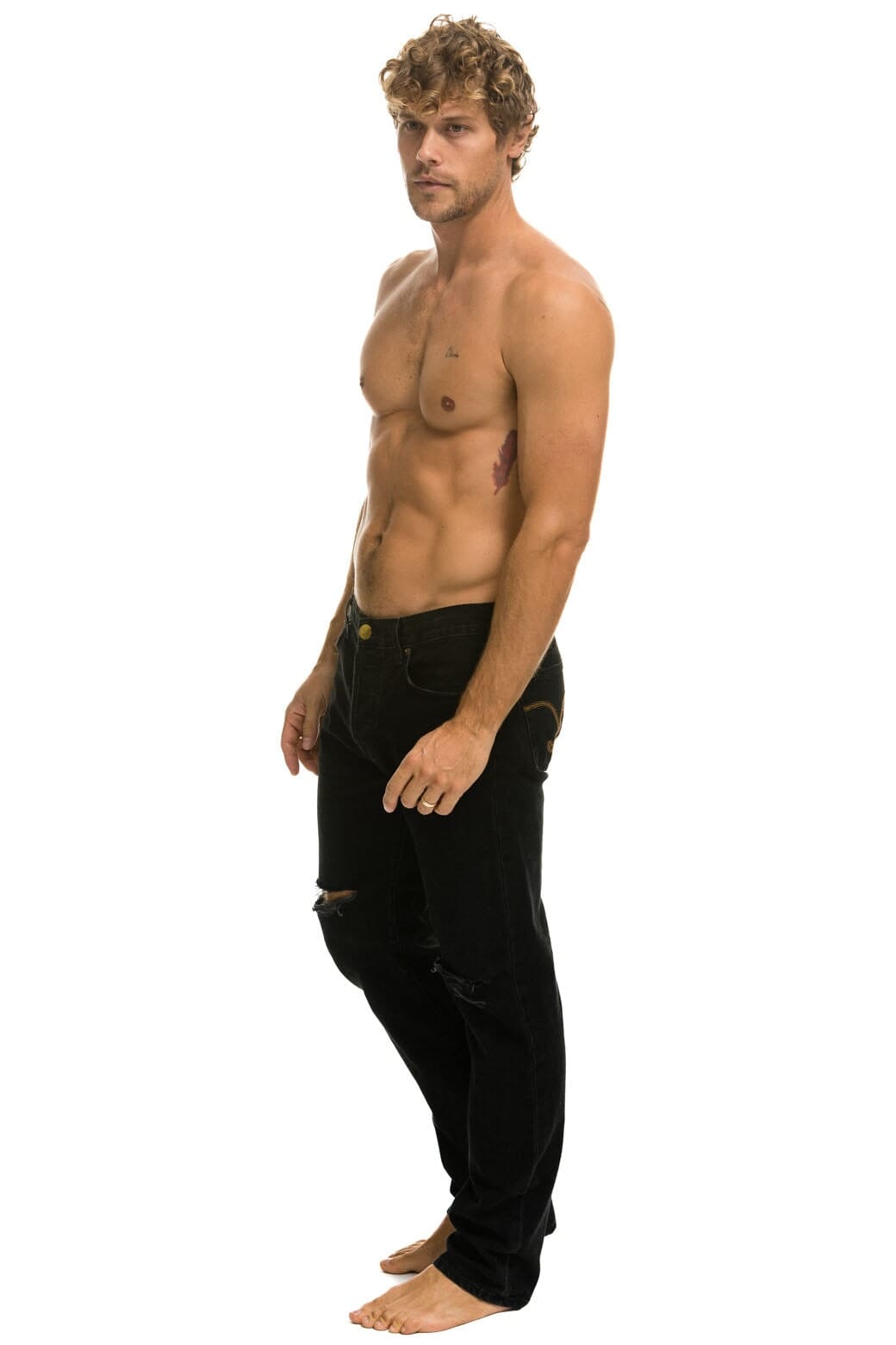 MENS CLASSIC STRAIGHT LEG DENIM JEAN - VINTAGE BLACK