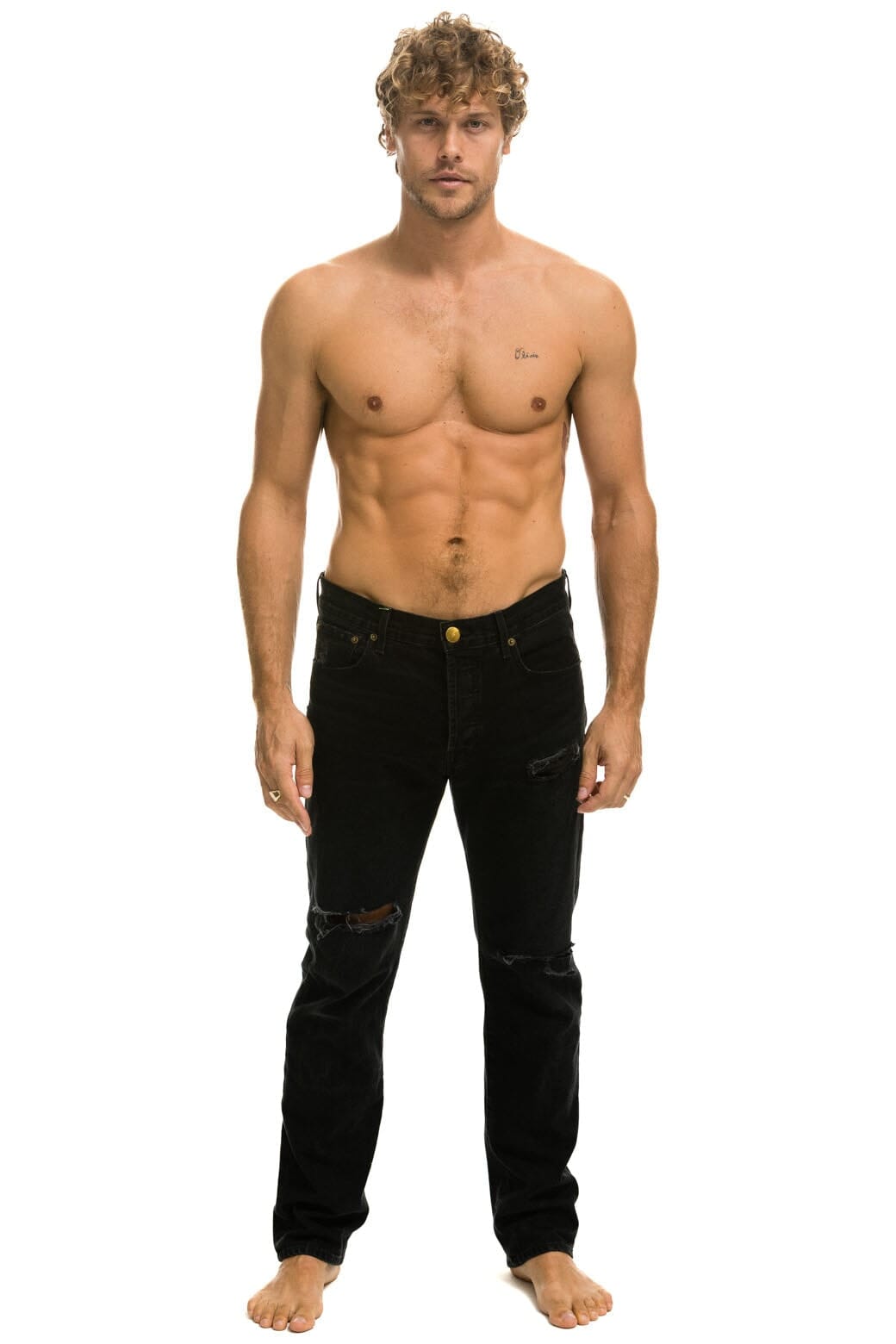 MENS CLASSIC STRAIGHT LEG DENIM JEAN - VINTAGE BLACK