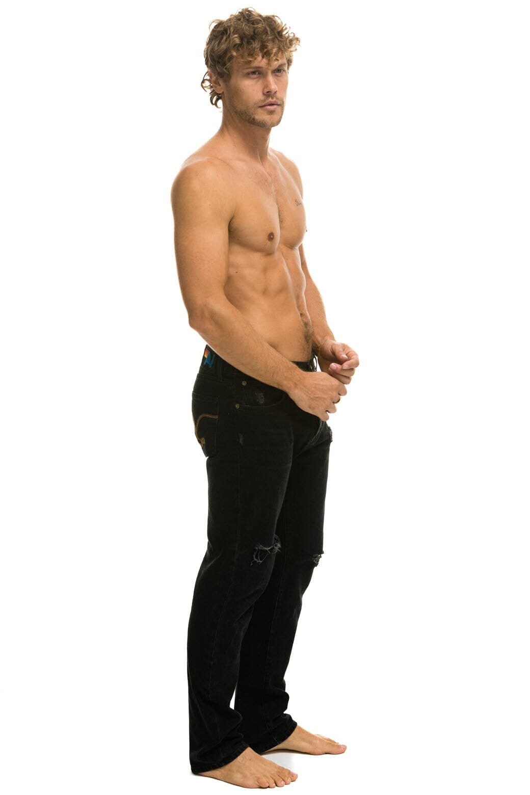 MENS CLASSIC STRAIGHT LEG DENIM JEAN - VINTAGE BLACK