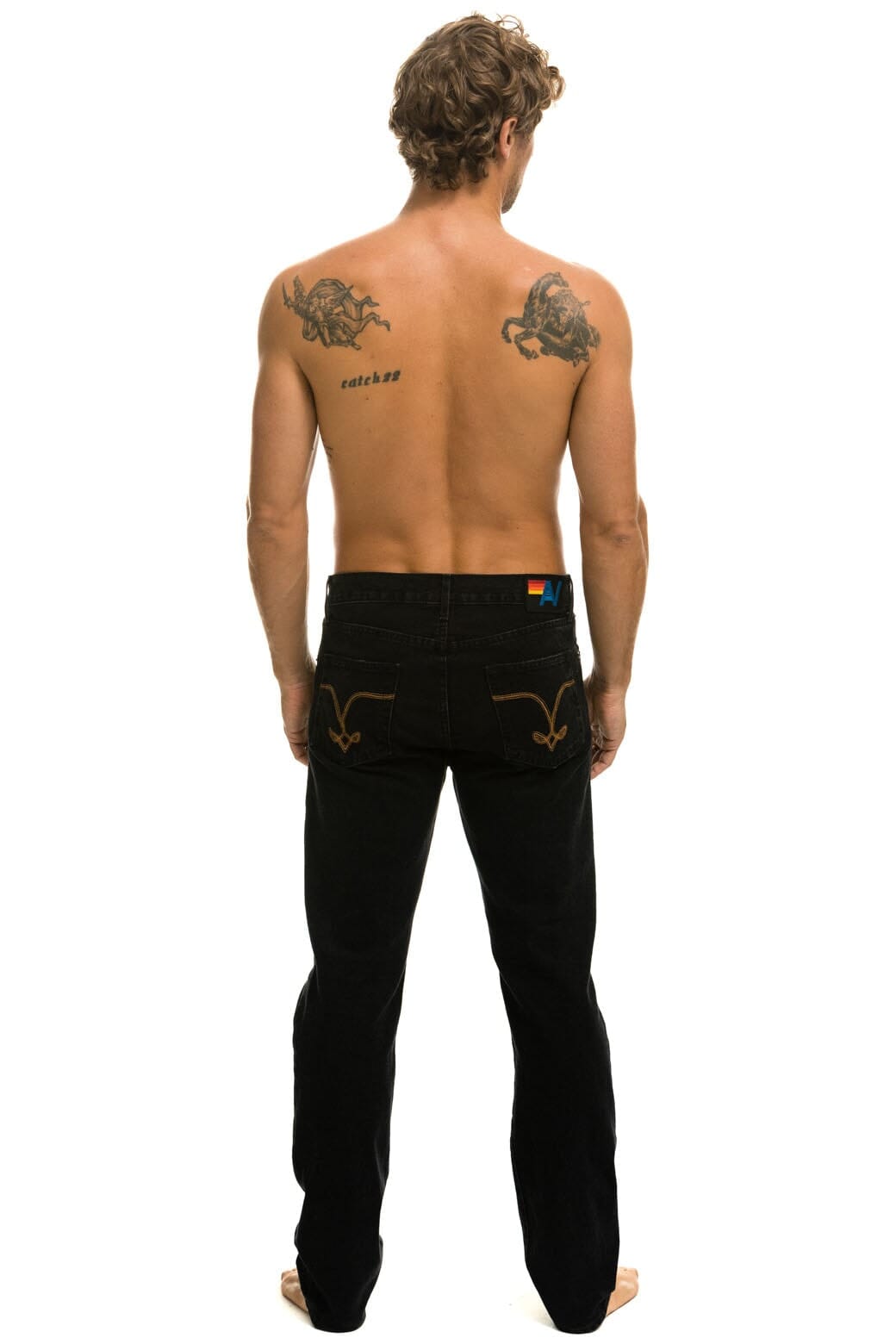MENS CLASSIC STRAIGHT LEG DENIM JEAN - VINTAGE BLACK