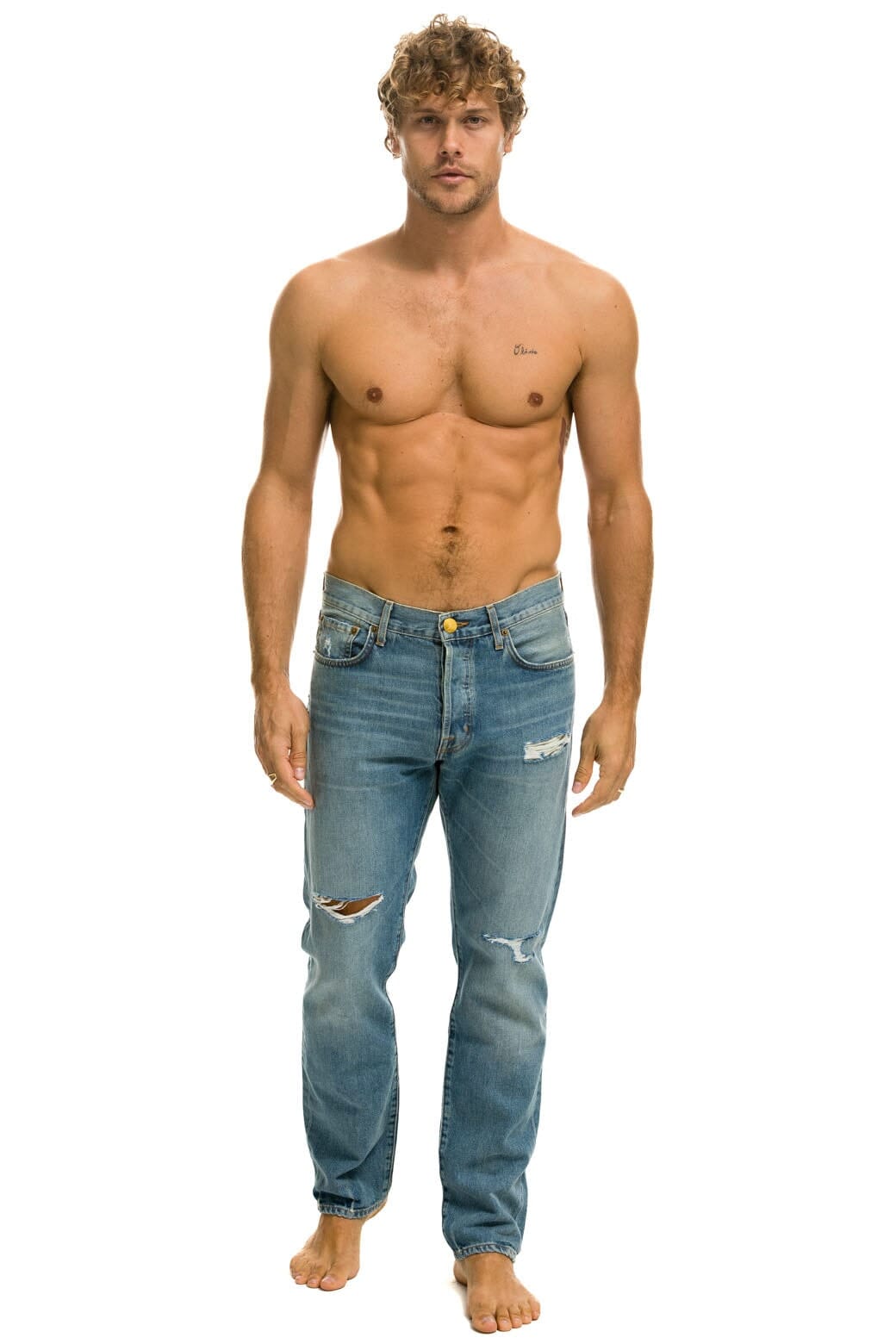MENS CLASSIC STRAIGHT LEG DENIM JEAN - VINTAGE