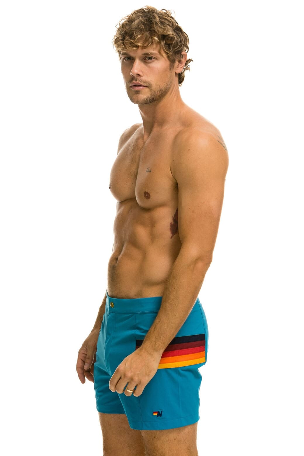 MENS HORIZONTAL 5 STRIPE FLEX SHORTS - ANTIGUA