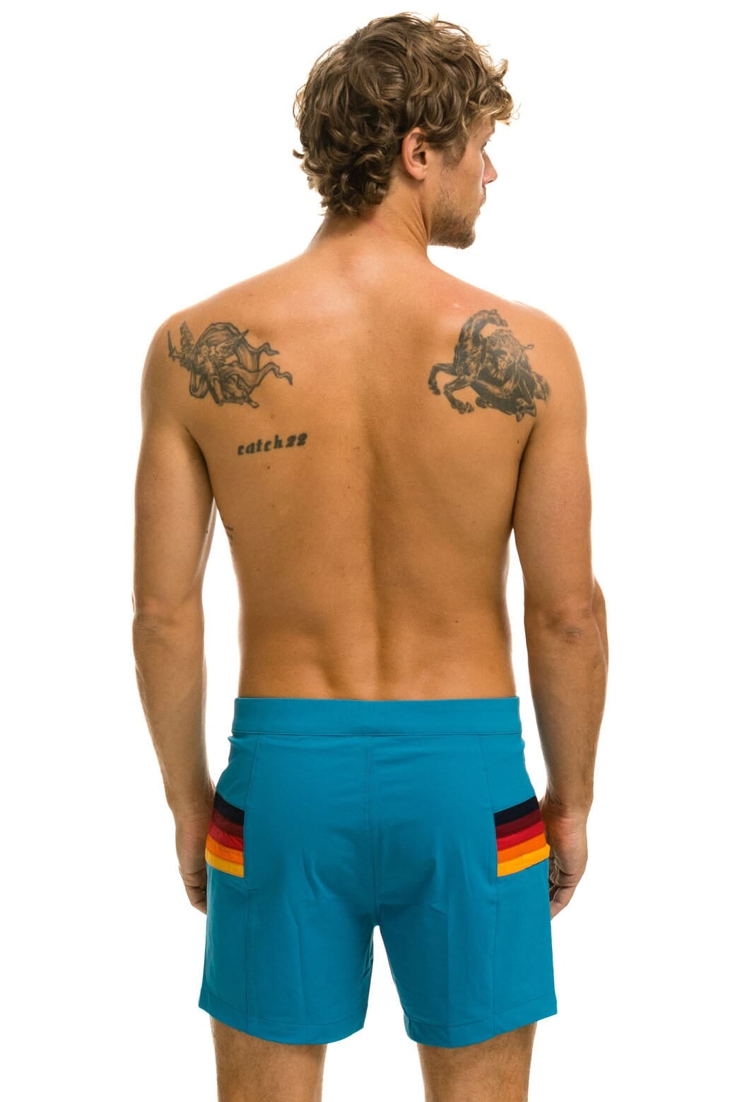 MENS HORIZONTAL 5 STRIPE FLEX SHORTS - ANTIGUA
