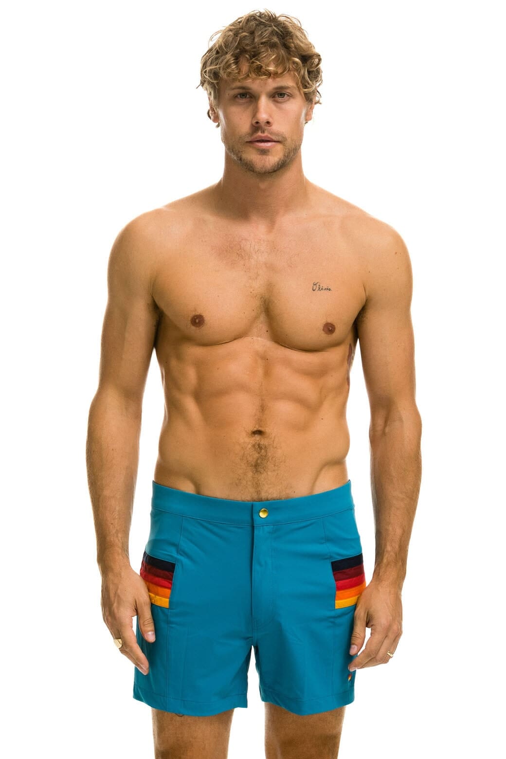 MENS HORIZONTAL 5 STRIPE FLEX SHORTS - ANTIGUA