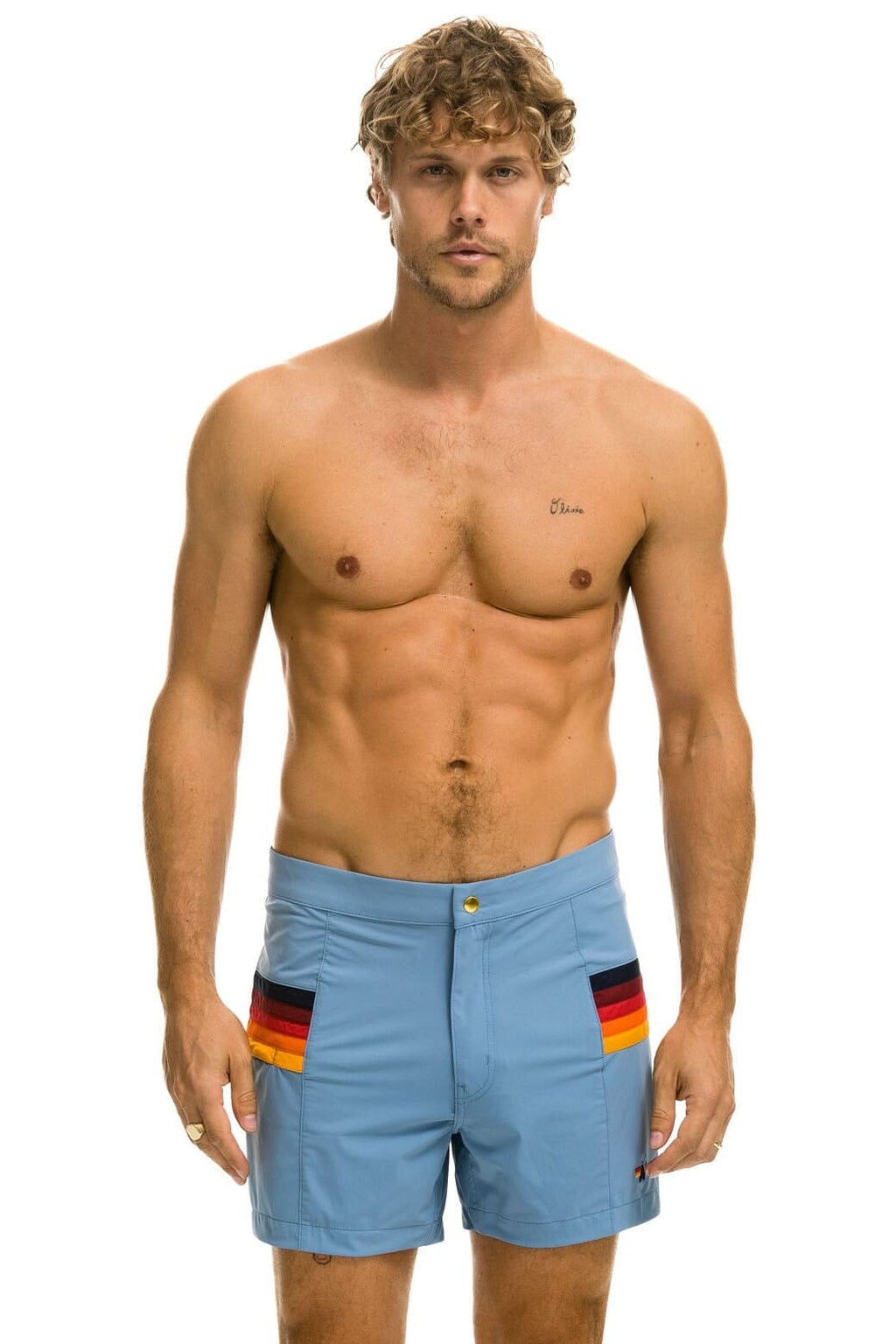 MENS HORIZONTAL 5 STRIPE FLEX SHORTS - ISLANDA