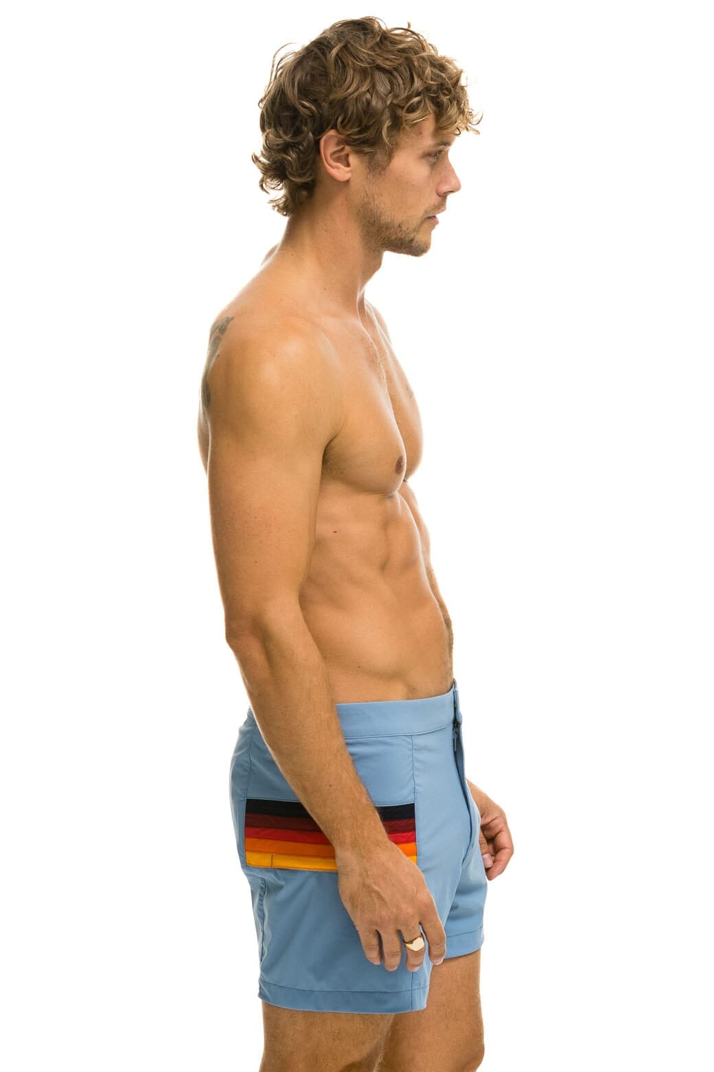 MENS HORIZONTAL 5 STRIPE FLEX SHORTS - ISLANDA