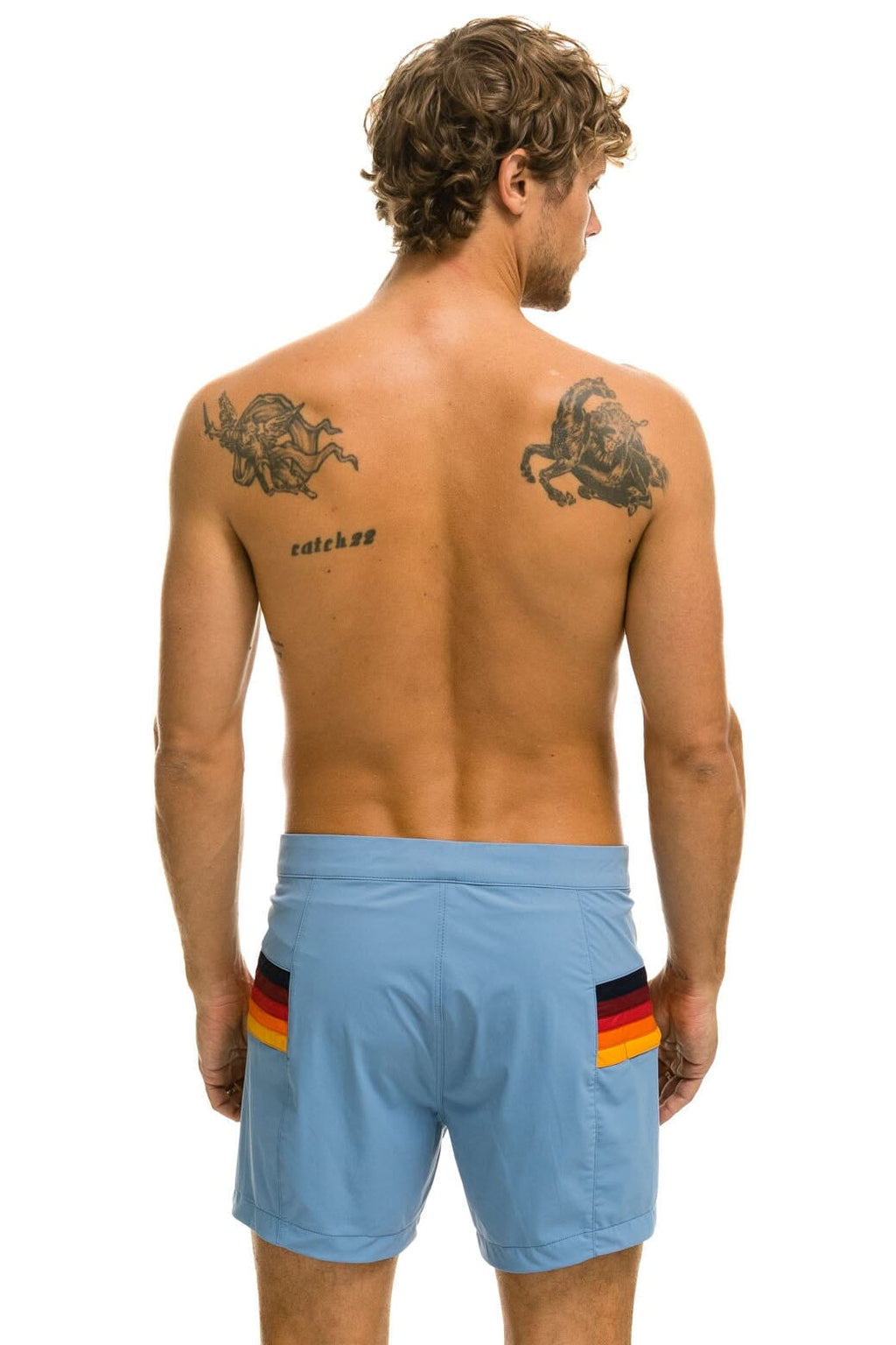 MENS HORIZONTAL 5 STRIPE FLEX SHORTS - ISLANDA