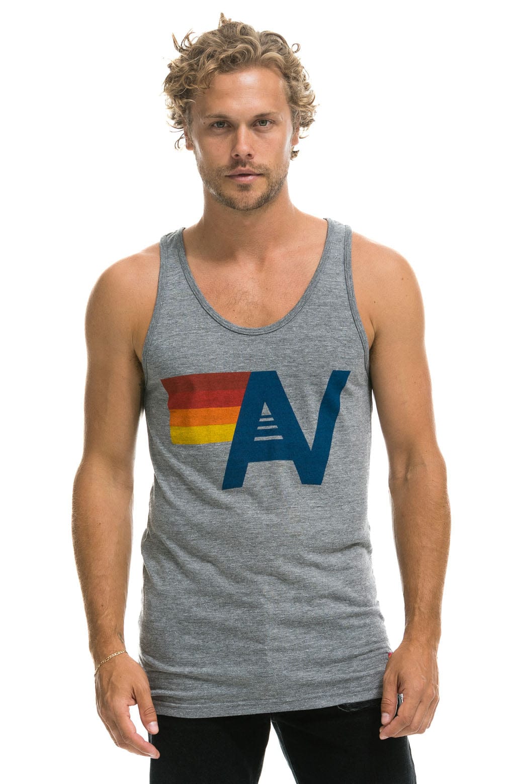 MENS LOGO TANK - HEATHER GREY