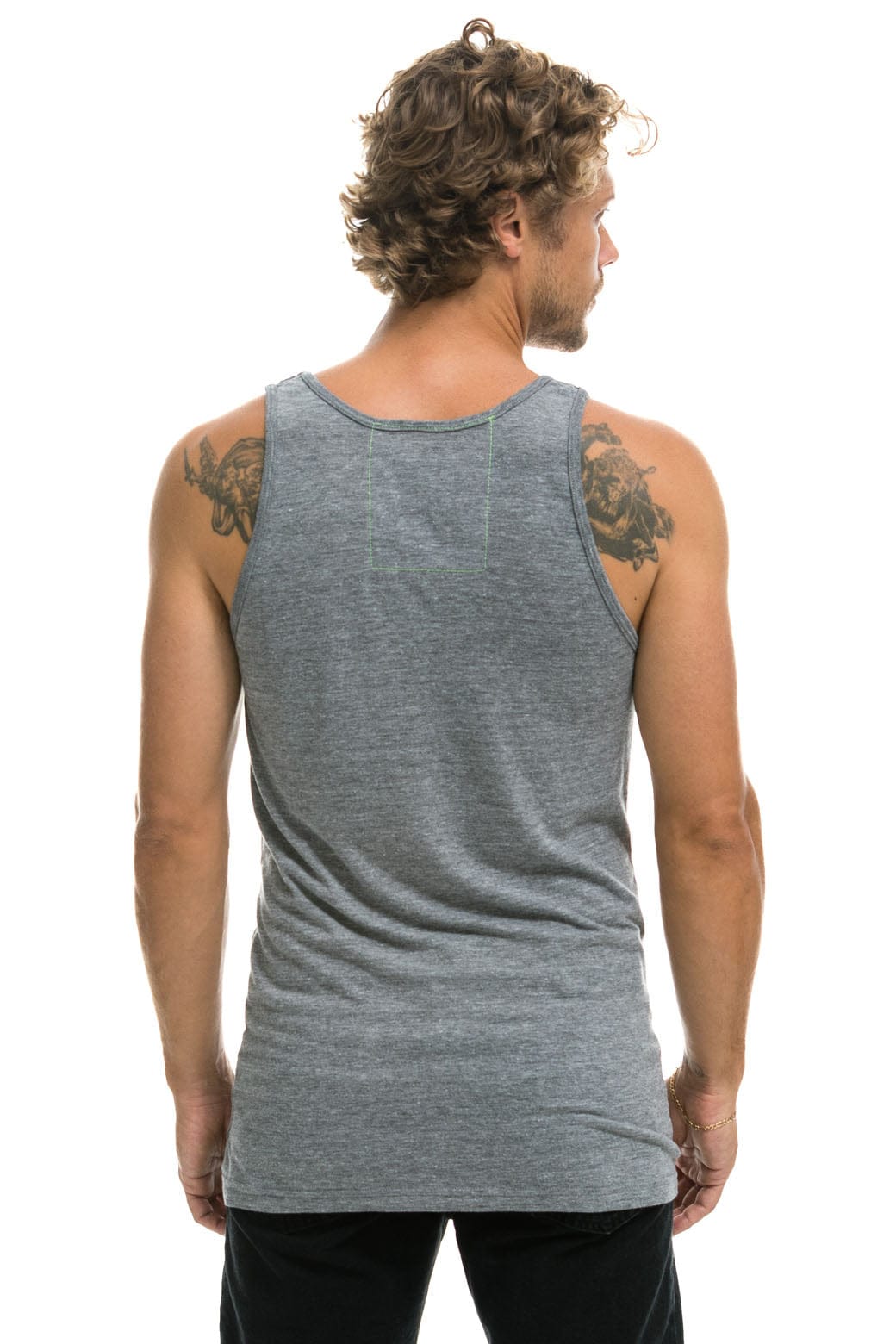 MENS LOGO TANK - HEATHER GREY