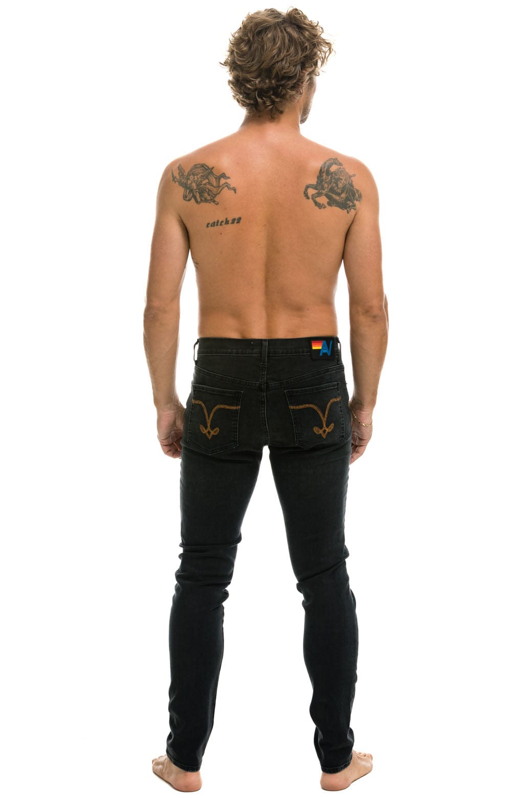 MENS SLIM FIT SURFER DENIM JEAN - VINTAGE BLACK