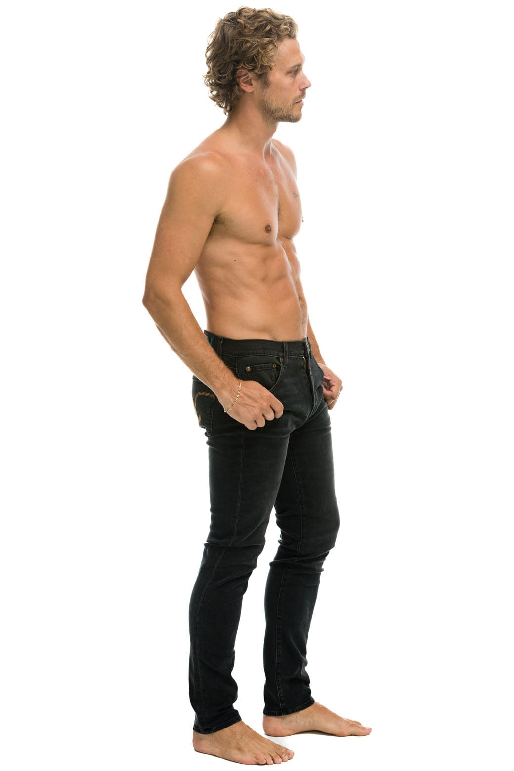 MENS SLIM FIT SURFER DENIM JEAN - VINTAGE BLACK