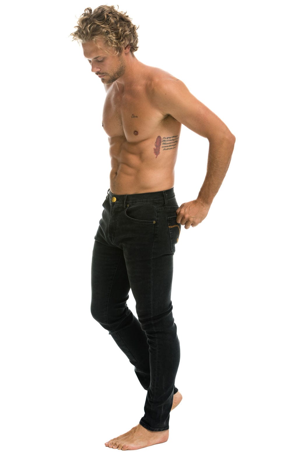 MENS SLIM FIT SURFER DENIM JEAN - VINTAGE BLACK