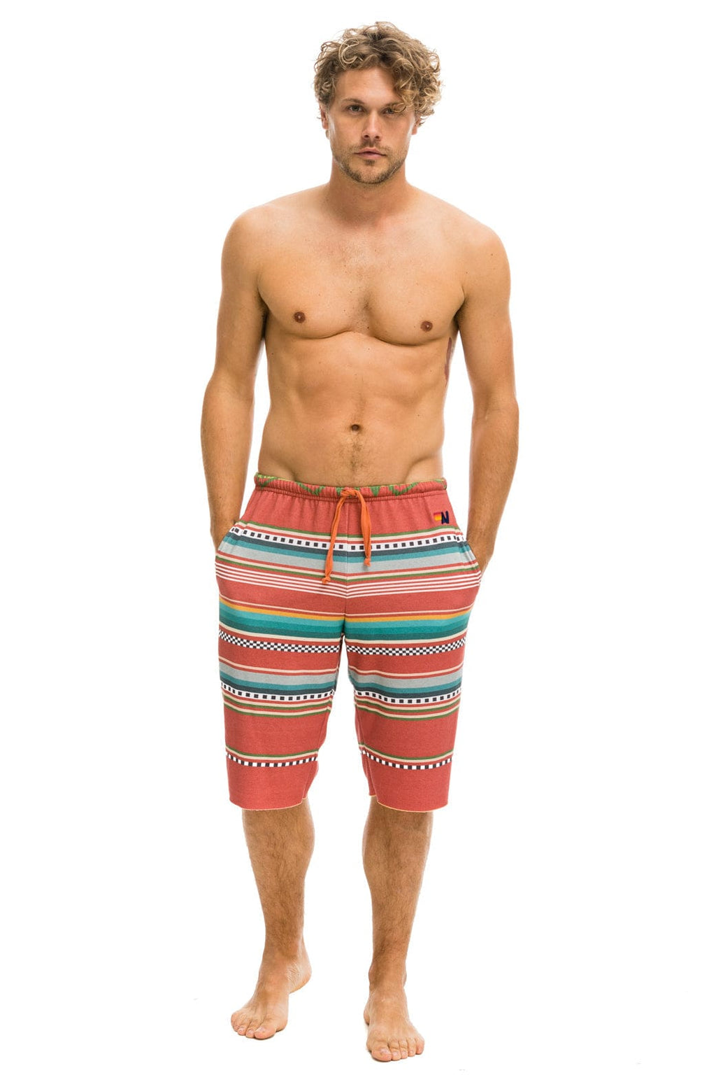 MENS TULUM SWEATSHORTS - RED