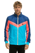 MENS WINDBREAKER JACKET- NEON BLUE