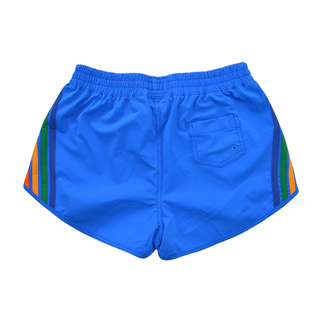 WOMENS 5 STRIPE FLEX BOARD SHORTS - PARROT RAINBOW
