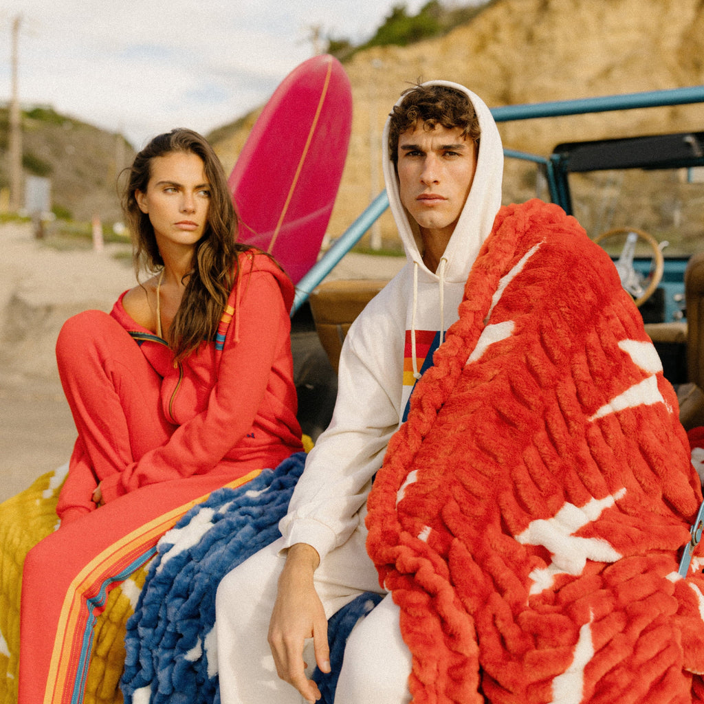 Aviator Nation x Lola Blanket - Red White Bolt