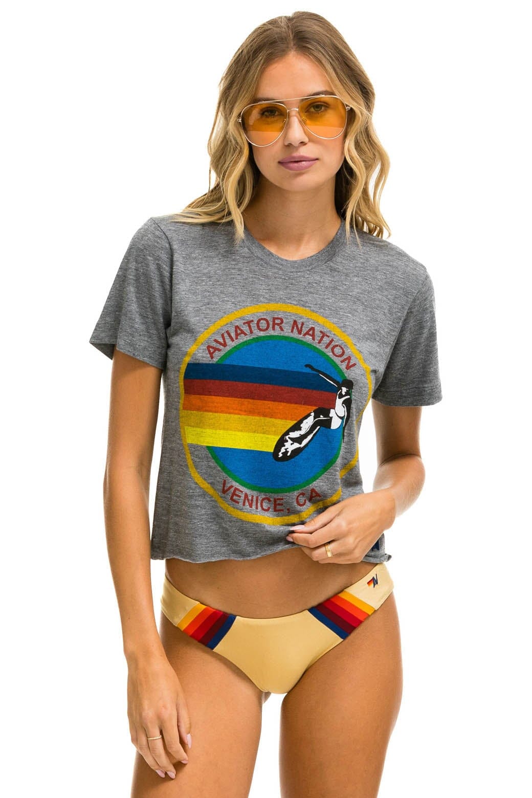 SIGNATURE VENICE BOYFRIEND TEE - HEATHER GREY