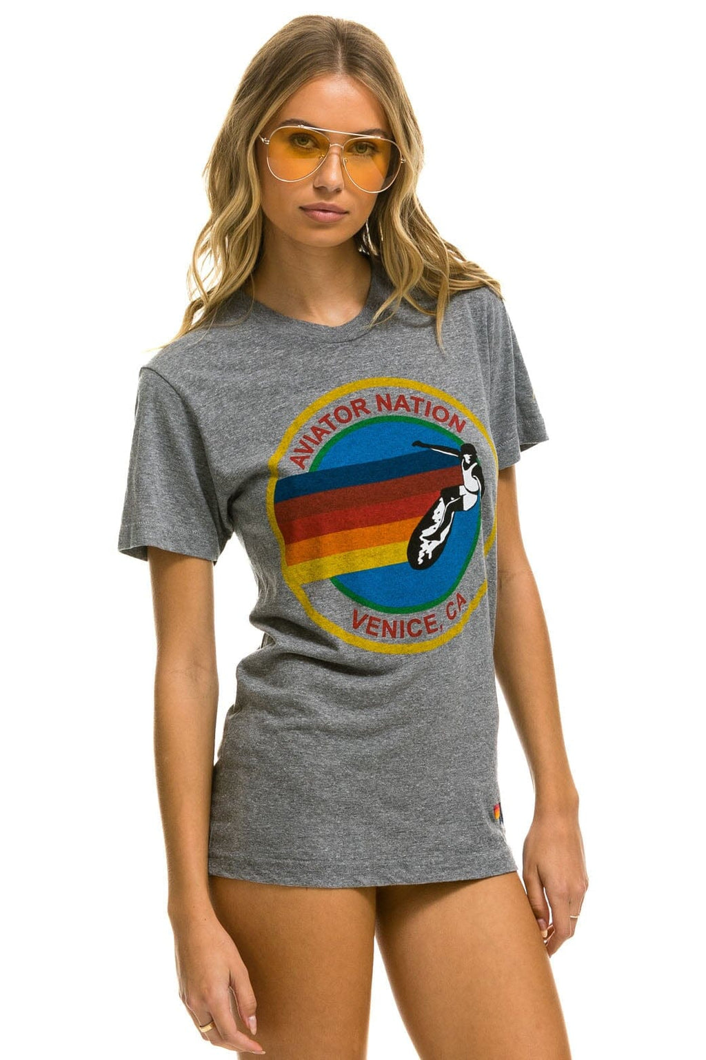 SIGNATURE VENICE TEE - HEATHER GREY