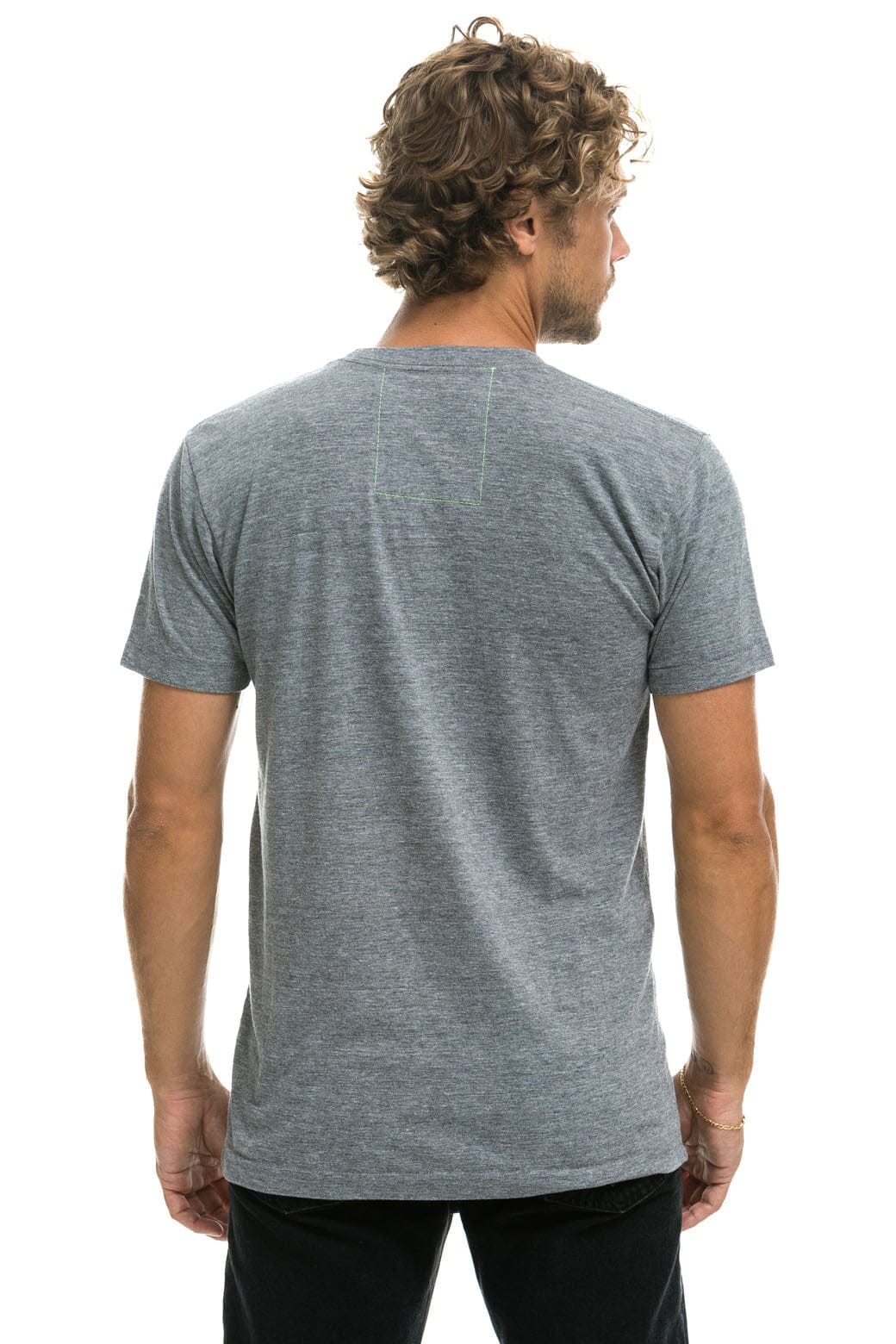 SMILEY 2 CREW TEE - HEATHER GREY