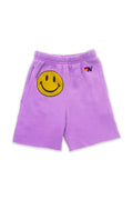SMILEY KIDS SWEATSHORTS - NEON PURPLE