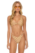 SPARKLE RIVIERA KNOT CHEEKY BIKINI BOTTOMS - BLACK BOLT REPEAT