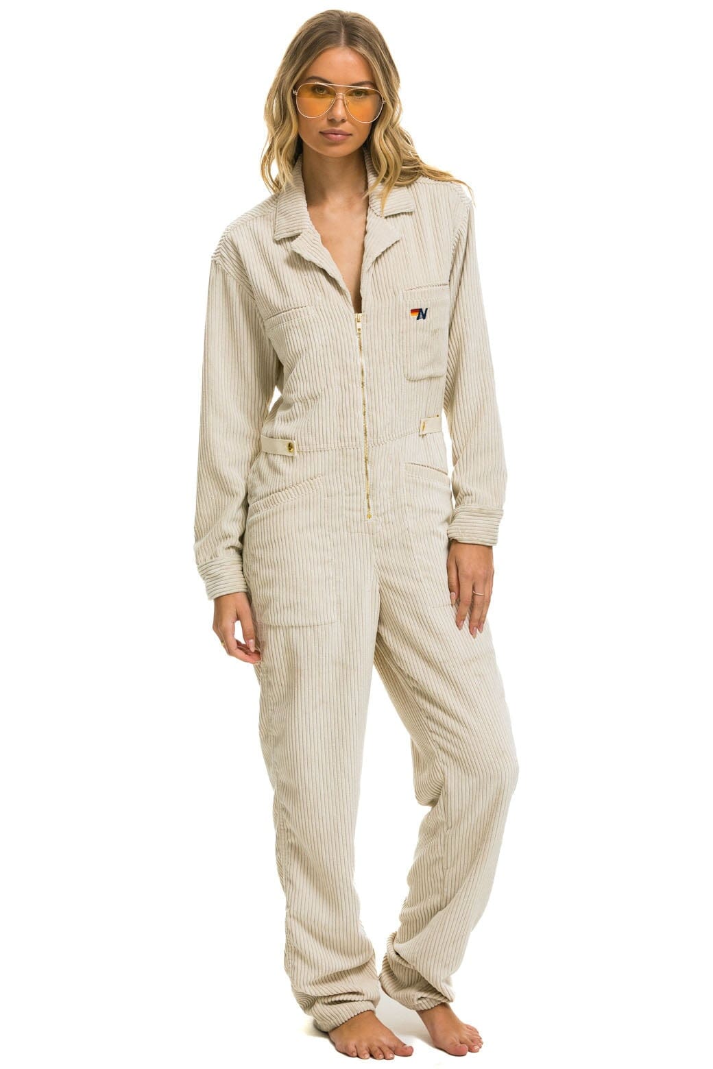 UNISEX CORDUROY FLIGHT SUIT - VINTAGE WHITE