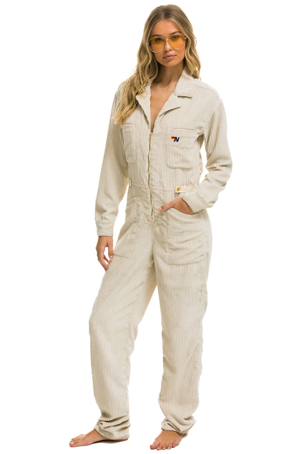 UNISEX CORDUROY FLIGHT SUIT - VINTAGE WHITE