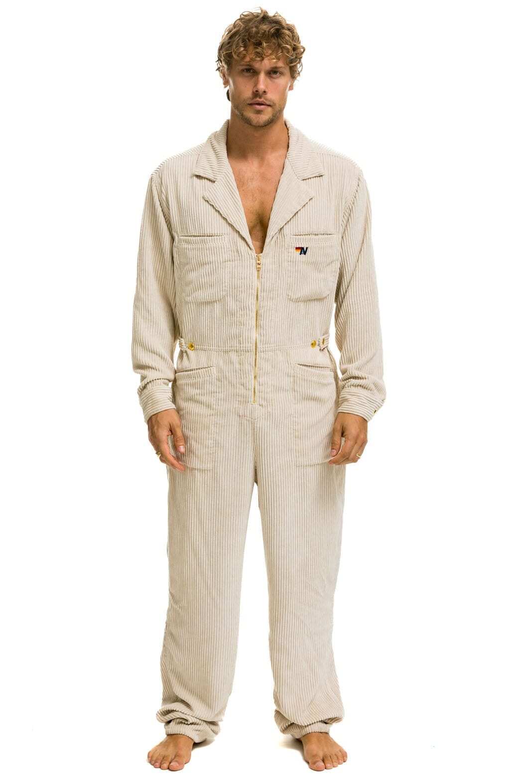 UNISEX CORDUROY FLIGHT SUIT - VINTAGE WHITE