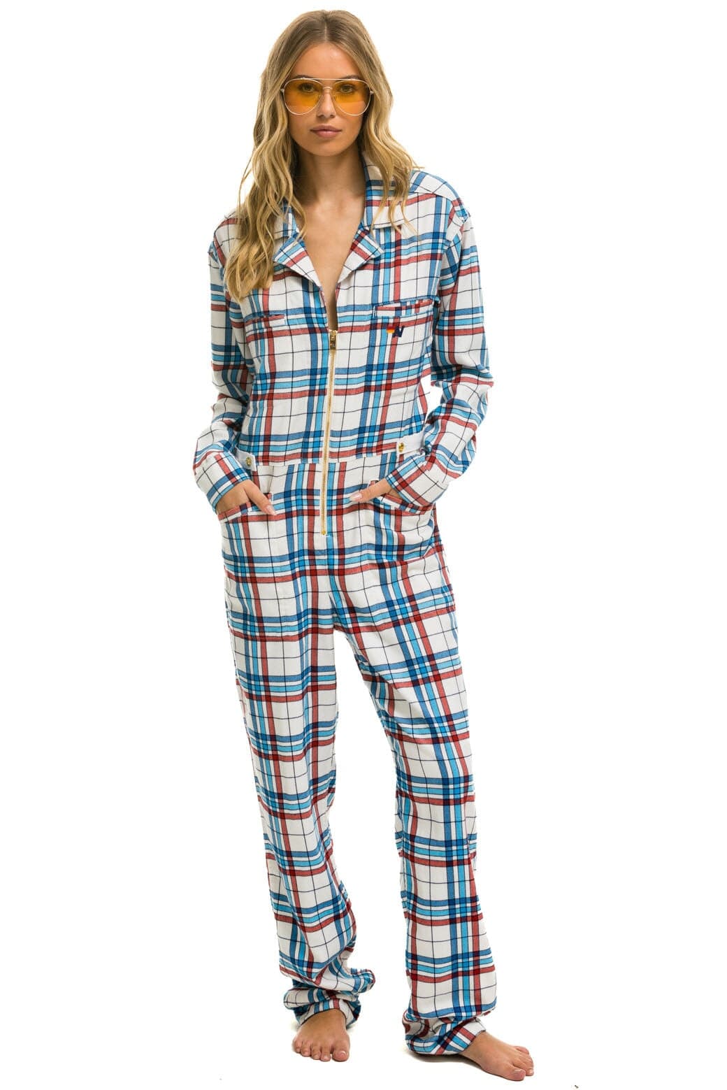 UNISEX PLAID FLIGHT SUIT - MONTAUK PLAID