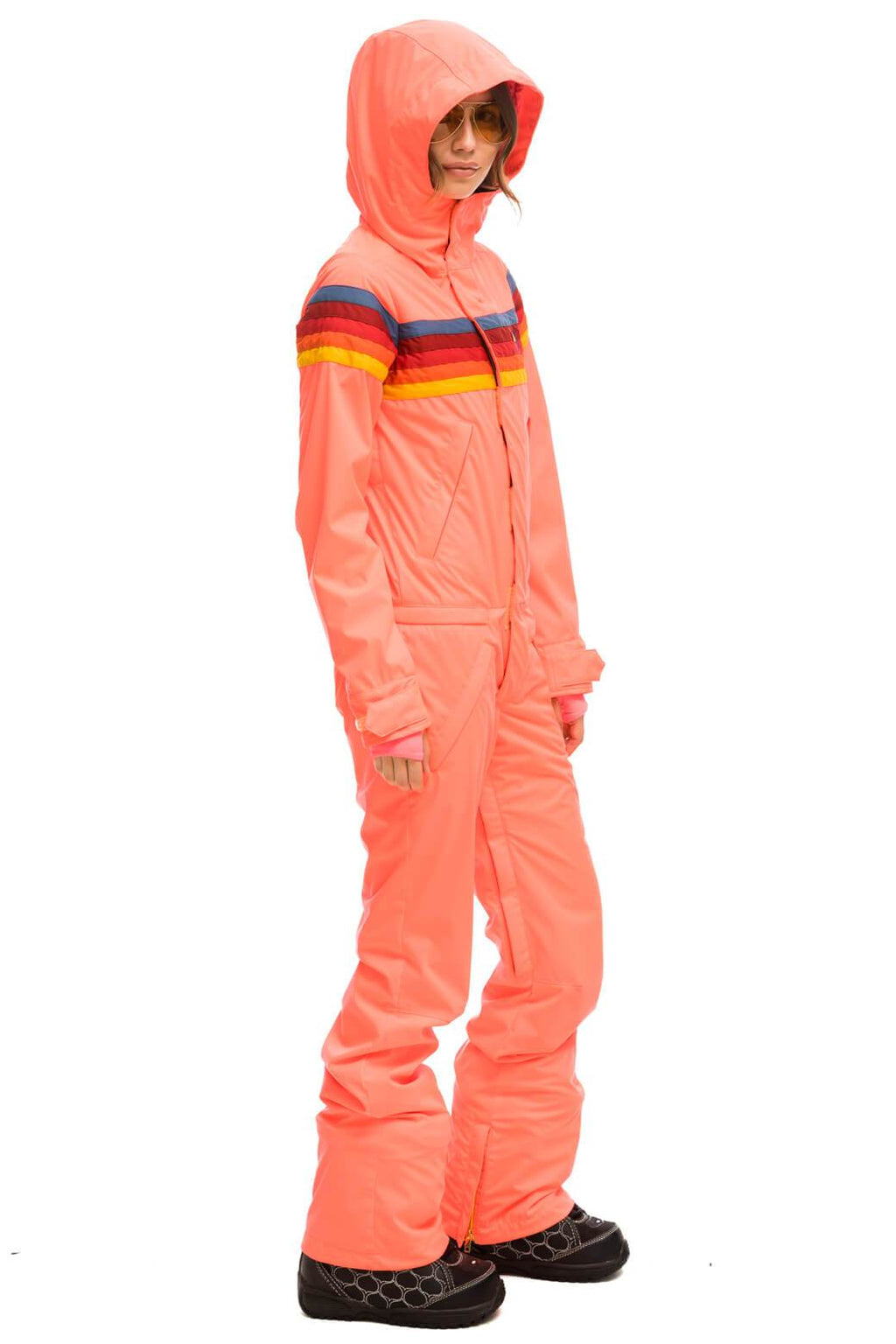 WOMENS 3 LAYER POWDER SUIT - NEON FLAMINGO