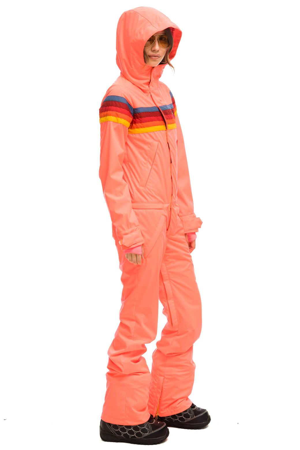 WOMENS 3 LAYER POWDER SUIT - NEON FLAMINGO