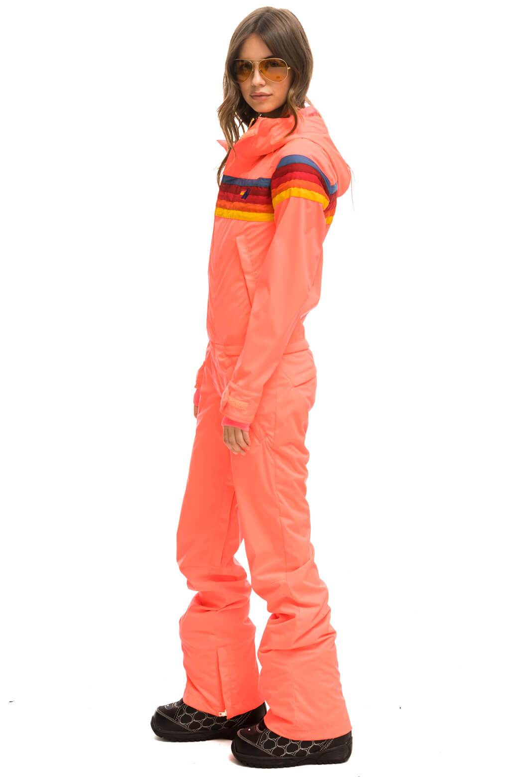 WOMENS 3 LAYER POWDER SUIT - NEON FLAMINGO