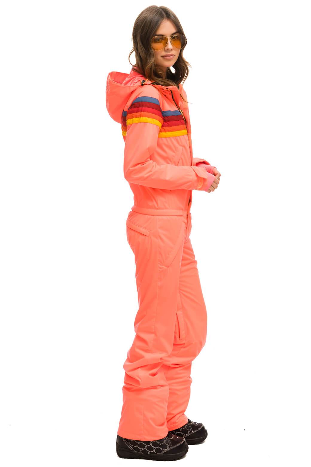WOMENS 3 LAYER POWDER SUIT - NEON FLAMINGO