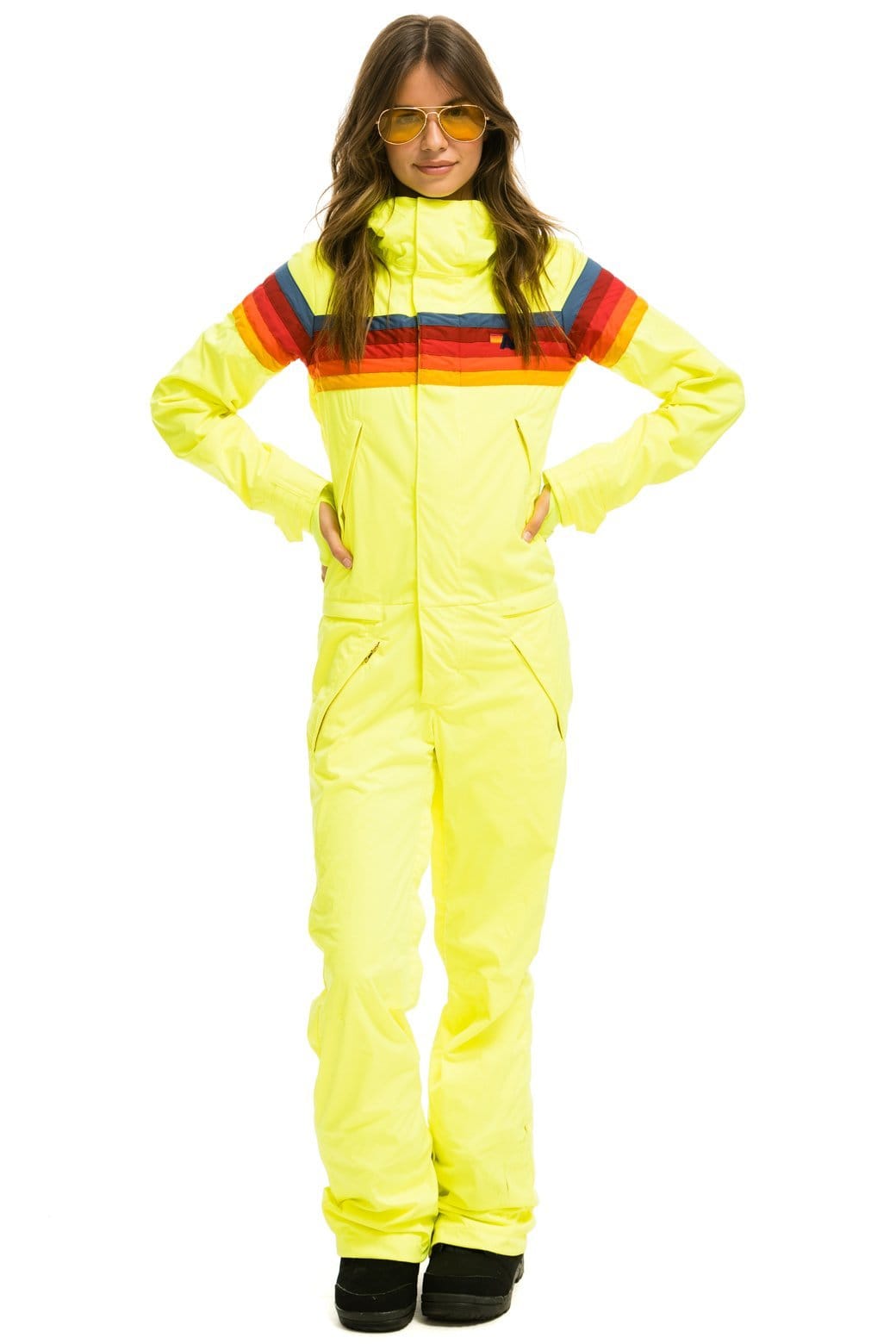 WOMENS 3 LAYER POWDER SUIT - NEON YELLOW