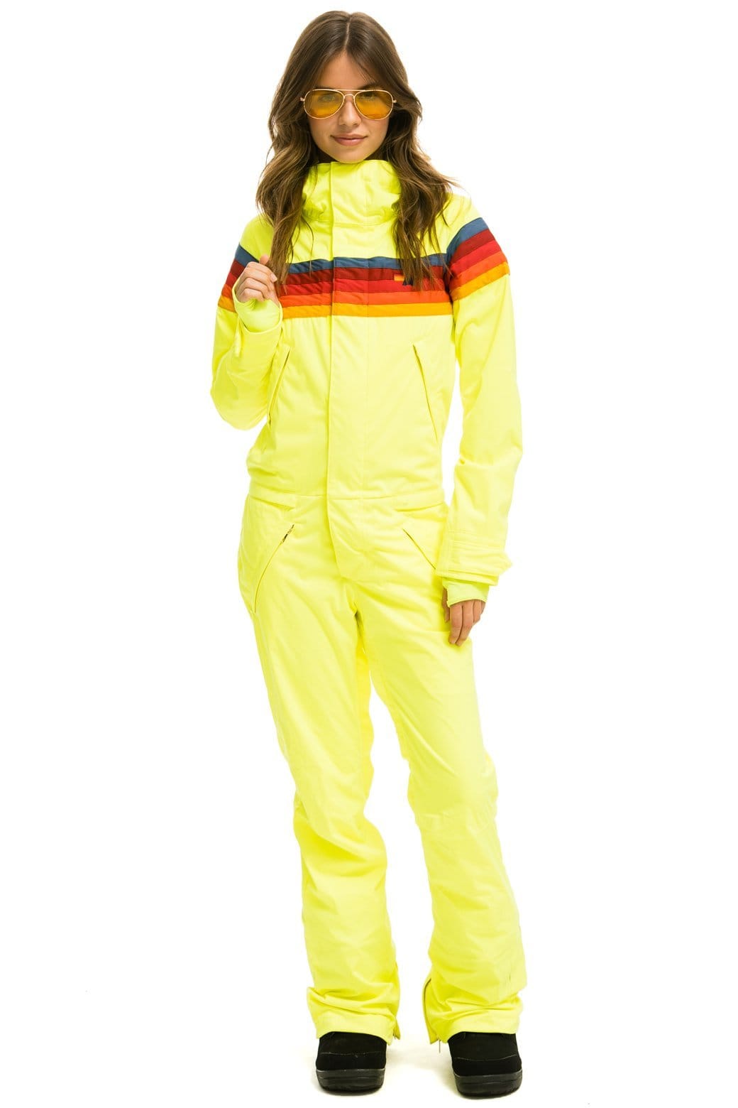WOMENS 3 LAYER POWDER SUIT - NEON YELLOW