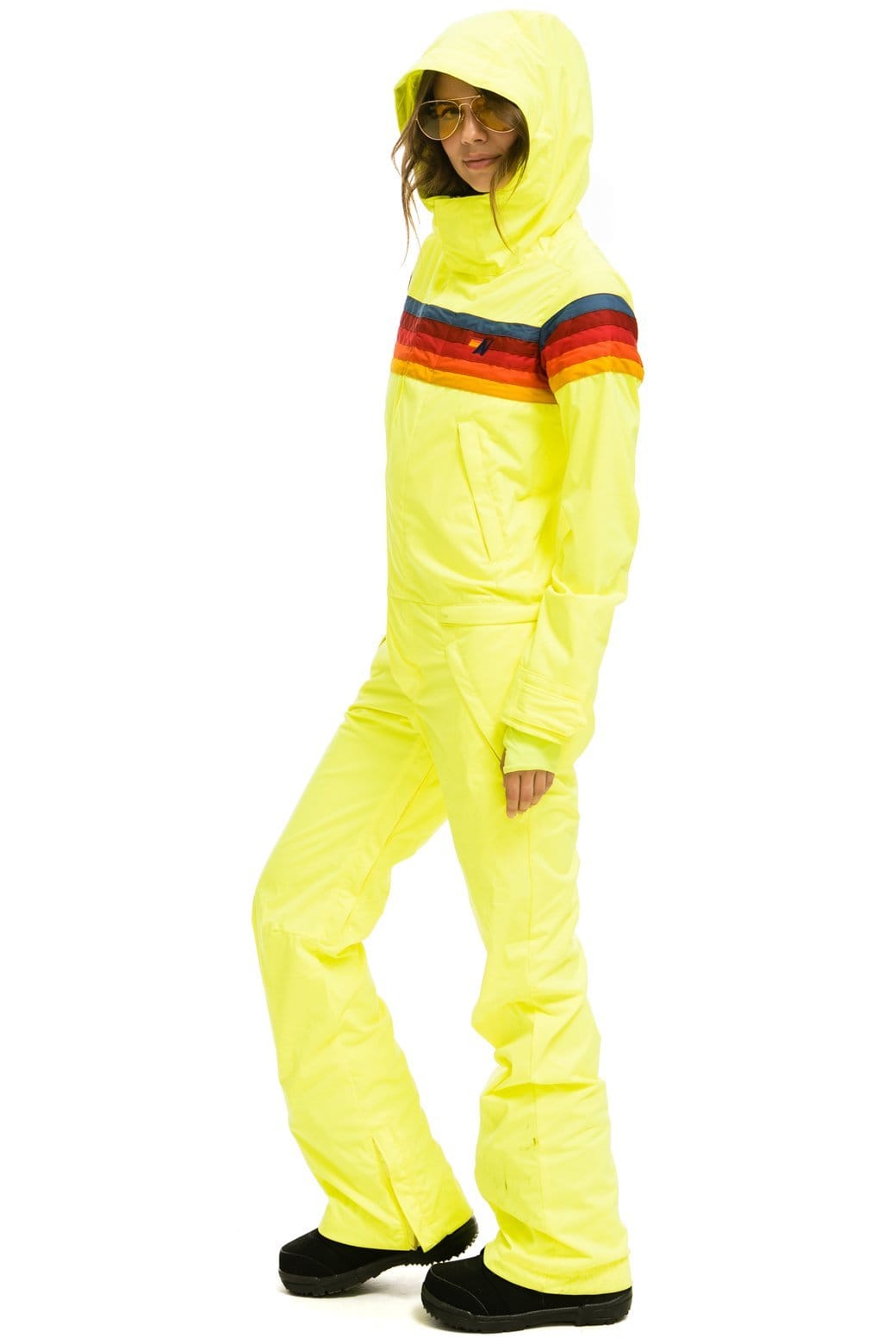 WOMENS 3 LAYER POWDER SUIT - NEON YELLOW