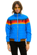 5 STRIPE JACKET - BLUE CINA GLOSSY