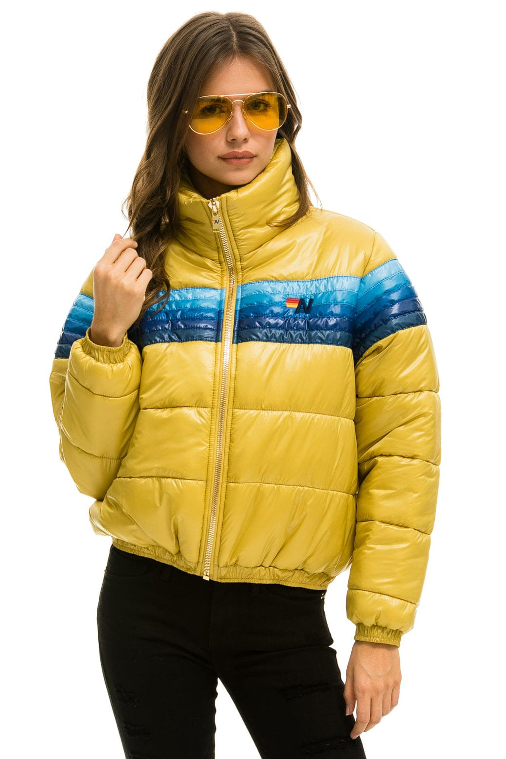 5 STRIPE APRES JACKET - GLOSSY KHAKI