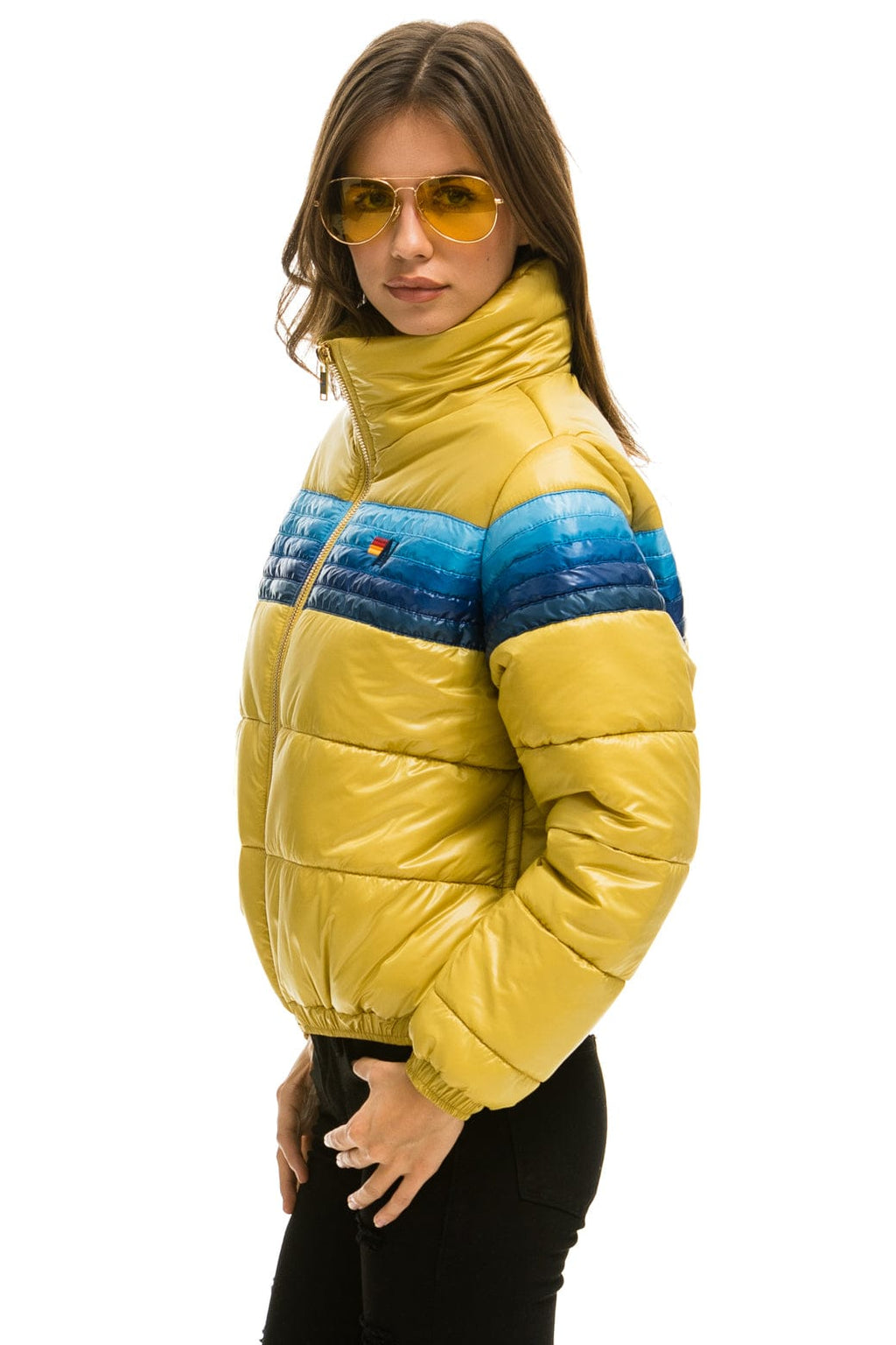 5 STRIPE APRES JACKET - GLOSSY KHAKI