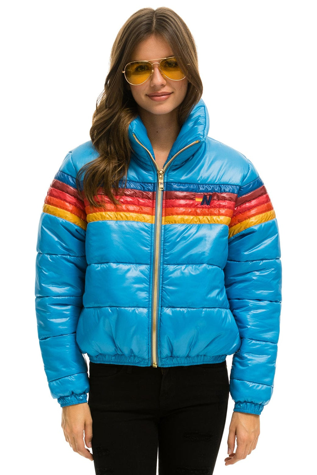 5 STRIPE APRES JACKET - GLOSSY OCEAN