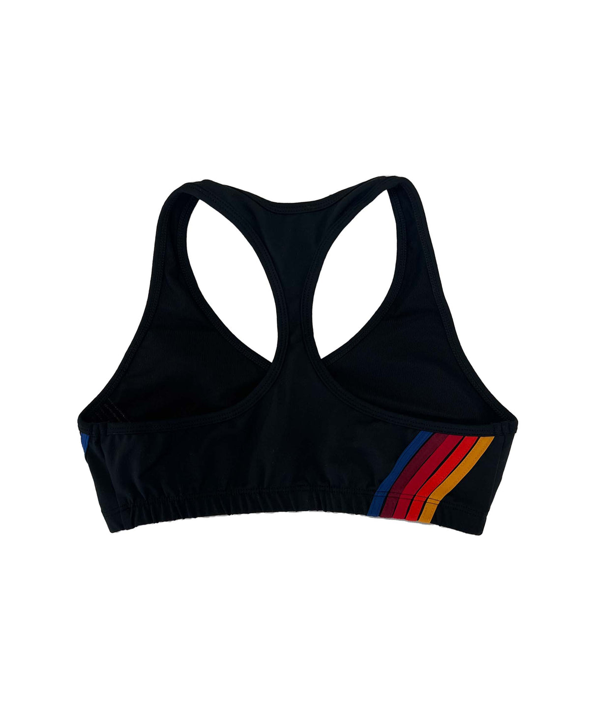 WOMENS 5 STRIPE SPORTS BRA - BLACK