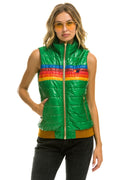 WOMENS 5 STRIPE VEST - GLOSSY AMAZON