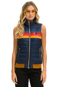 WOMENS 5 STRIPE VEST - NAVY