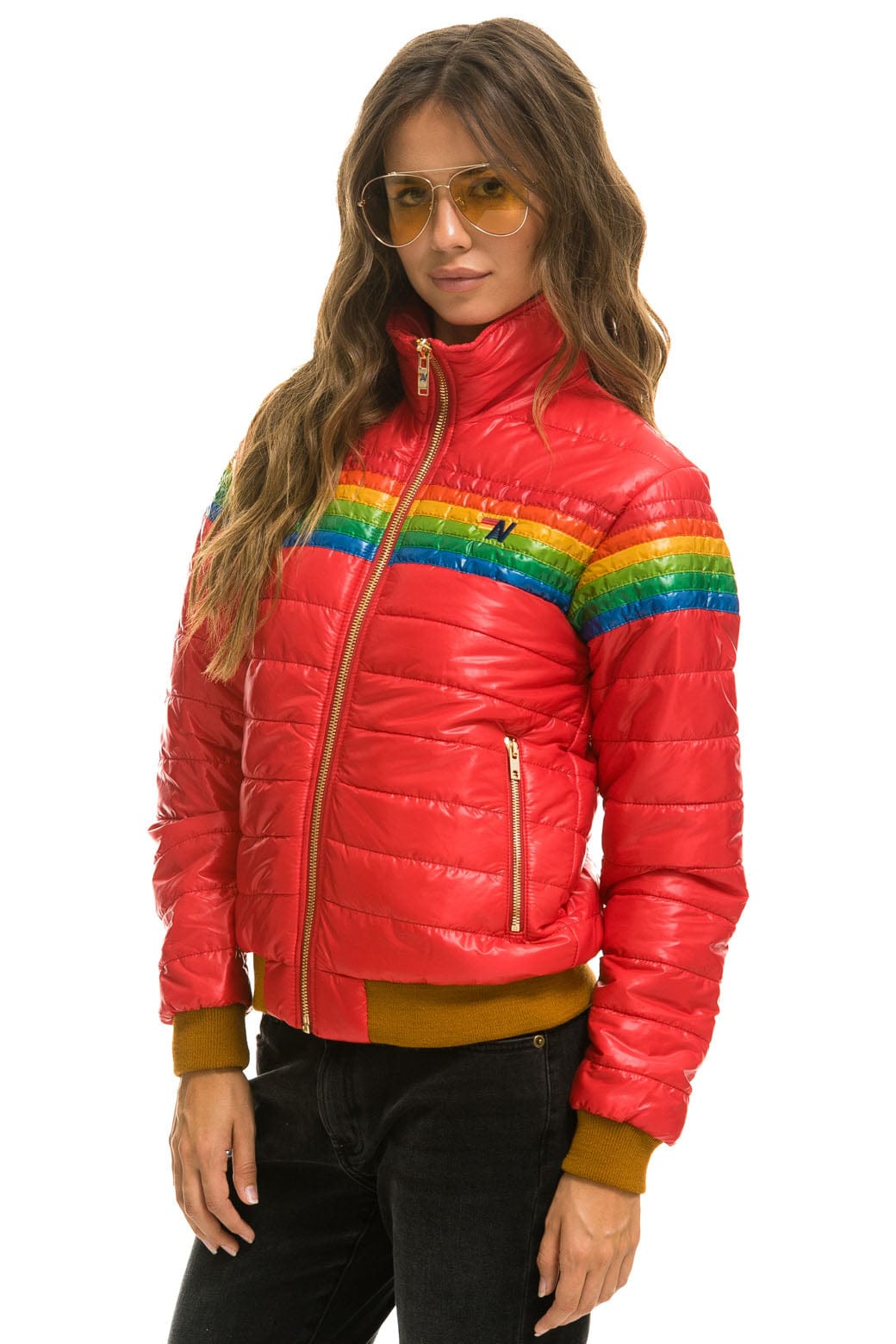 6 STRIPE JACKET - GLOSSY CHERRY