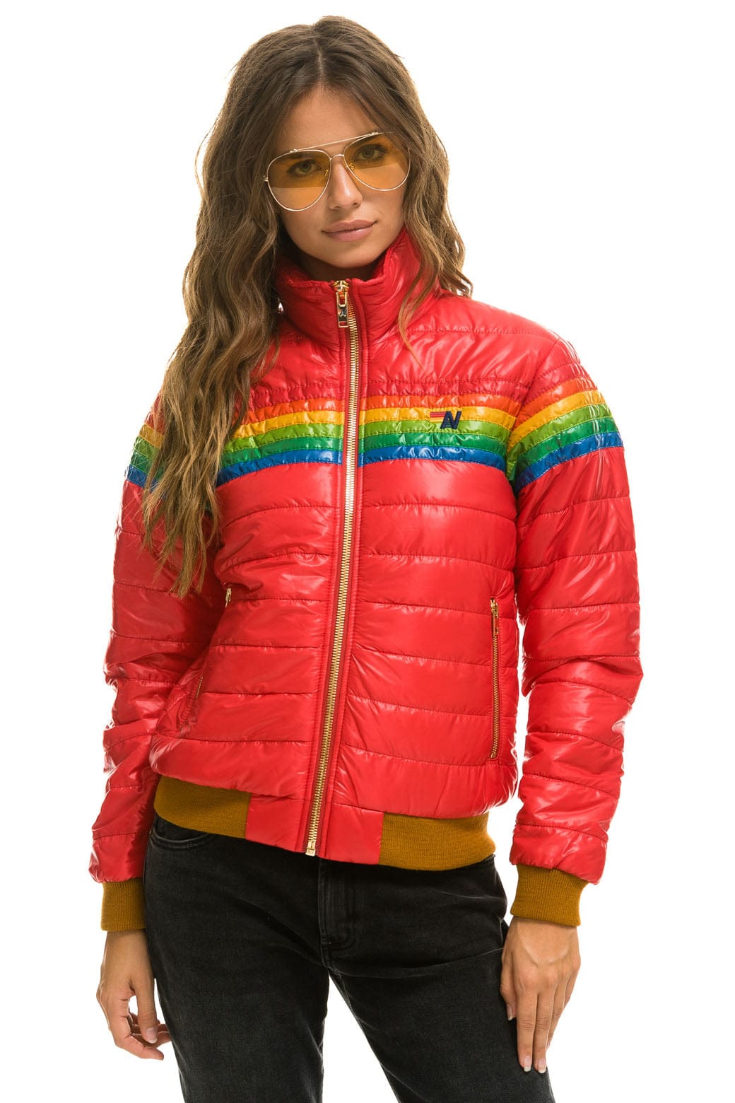 6 STRIPE JACKET - GLOSSY CHERRY